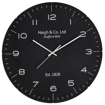 Northgate Black Glass Wall Clock
